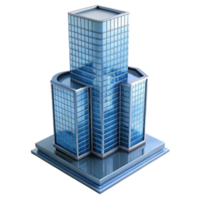 melancholic mesmerizing Modern skyscraper, glass and steel, NO BACKGROUND with Transparent Background. high quality png