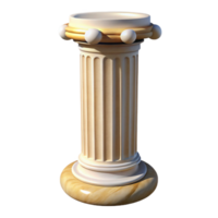 fascinating sought-after Roman column, marble, fluted, NO BACKGROUND with Transparent Background. png