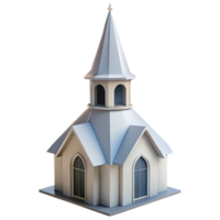 pristine traditional Church steeple, pointed, white, NO BACKGROUND with Transparent Background. sharp png