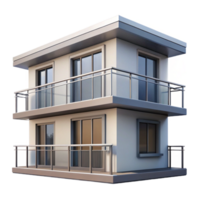 mesmerizing harmonious organic Modern apartment building balcony, metal railing, NO BACKGROUND with Transparent Background. handcrafted png