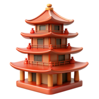 sumptuous mysterious minimalist Traditional Japanese pagoda, multiple tiers, NO BACKGROUND with Transparent Background. top-tier png