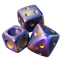 wonderful rustic Isometric Dice Cutout Multiple Perspectives Transparent Background professional png