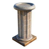 radiant energetic avant-garde Concrete pillar, reinforced, textured, NO BACKGROUND with Transparent Background. crisp png