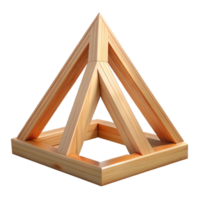 exceptional futuristic Wooden truss, triangular, supportive, NO BACKGROUND with Transparent Background. precision png
