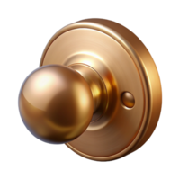 picturesque baroque Doorknob, brass, round, NO BACKGROUND with Transparent Background. crisp png