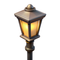 energetic impressive Street light, lamppost, illuminated, NO BACKGROUND with Transparent Background. detailed png