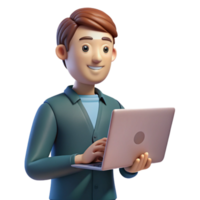 exquisite rare Programmer, laptop, focused expression, NO BACKGROUND with Transparent Background. png
