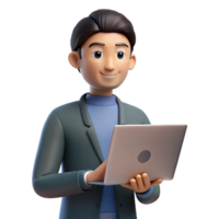 pristine standout Programmer, laptop, focused expression, NO BACKGROUND with Transparent Background. png