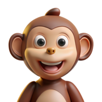 romantic pristine Monkey, playful expression, NO BACKGROUND with Transparent Background. ultra HD png