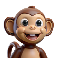 signature rustic Monkey, playful expression, NO BACKGROUND with Transparent Background. handcrafted png