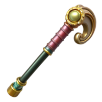 magnificent melancholic retro Steampunk cane with hidden blade and ornate handle. NO BACKGROUND with Transparent Background. exclusive png