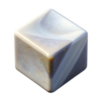 beautiful rustic Minimalist White Cube Isolated on Transparent Background original png
