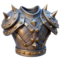 unparalleled victorian Steampunk shoulder pads with intricate metalwork and spikes. NO BACKGROUND with Transparent Background. handcrafted png