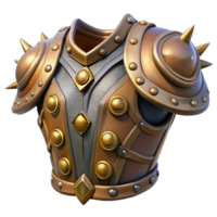 impressive renaissance Steampunk shoulder pads with intricate metalwork and spikes. NO BACKGROUND with Transparent Background. masterfully captured png