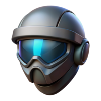 energetic enchanting Futuristic soldier helmet, visor down, sleek design, matte black finish NO BACKGROUND with Transparent Background. crisp png