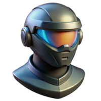 picturesque abstract Futuristic soldier helmet, visor down, sleek design, matte black finish NO BACKGROUND with Transparent Background. luxury png