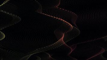 Abstract particles background with wavy lines. video