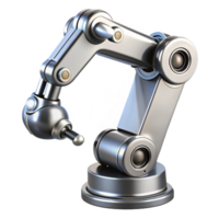 sought-after baroque Advanced robotic arm, chrome finish, multiple joints, articulated fingers NO BACKGROUND with Transparent Background. elite png