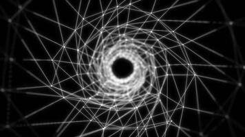 Geometric network tunnel background. video