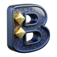wonderful artistic Modern Block Letter B Transparent Background authentic png