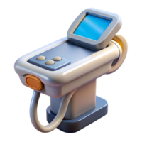 vibrant romantic rustic Advanced medical scanner, handheld device, digital display, ergonomic grip NO BACKGROUND with Transparent Background. handcrafted png