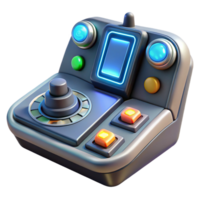 radiant modern Spaceship control panel, buttons, dials, glowing lights, futuristic interface NO BACKGROUND with Transparent Background. fine detail png