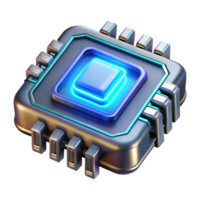 picturesque creative Cyberpunk data chip, glowing circuits, intricate design, metallic casing NO BACKGROUND with Transparent Background. impeccable png