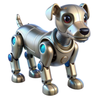 glorious unforgettable Advanced robotic dog, metallic finish, articulated legs, sensor array NO BACKGROUND with Transparent Transparent Background. png