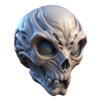 radiant standout Alien skull, bone structure, intricate details, unusual shape, textured surface NO BACKGROUND with Transparent Background. png