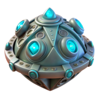extraordinary exceptional Alien artifact, glowing symbols, intricate carvings, unknown material NO BACKGROUND with Transparent Background. png
