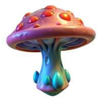 immaculate ethereal surreal Alien mushroom, bioluminescent, unusual shape, intricate details, vibrant colors NO BACKGROUND with Transparent Background. original png