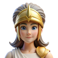 fascinating nostalgic bohemian Athena, goddess of wisdom, wearing helmet, NO BACKGROUND with Transparent Background. luxury png