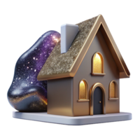impressive vintage Modern House Side View Isolated high resolution png
