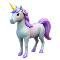 striking abstract Unicorn, mythical horse, single horn, NO BACKGROUND with Transparent Background. studio quality png