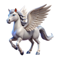 gorgeous iconic Pegasus, winged horse, mythical creature, NO BACKGROUND with Transparent Background. png