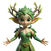 intense gorgeous Dryad, tree nymph, mythical creature, NO BACKGROUND with Transparent Background. gallery standard png