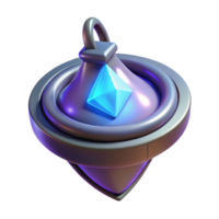 rare renaissance Amulet of power, magical artifact, glowing, NO BACKGROUND with Transparent Background. high resolution png