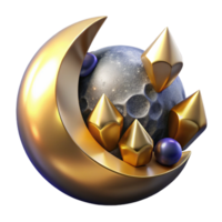 elegant artistic Moon Phases Cycle Time Lapse Isolated detailed png