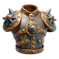 romantic breathtaking Steampunk shoulder pad with spikes and gear embellishments. NO BACKGROUND with Transparent Background. high quality png
