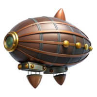 immaculate traditional Steampunk zeppelin, detailed illustration. NO BACKGROUND with Transparent Background. exclusive png