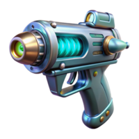 signature nordic Futuristic ray gun with intricate engravings and a bioluminescent sight. NO BACKGROUND with Transparent Background. artisan png