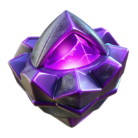 immaculate futuristic Crystalline alien artifact pulsating with purple energy. NO BACKGROUND with Transparent Background. luxury png
