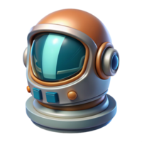 peaceful sumptuous Advanced spacesuit helmet with a HUD display. NO BACKGROUND with Transparent Background. studio quality png