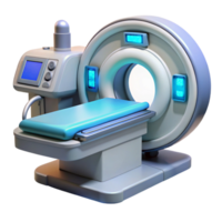 impressive vintage Advanced medical scanner with multiple probes and displays. NO BACKGROUND with Transparent Background. perfect clarity png