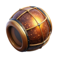 serene rustic Mridangam Drum Isolated with Double-headed Barrel Drum original png