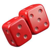 alluring dynamic creative A pair of red dice, showing snake eyes, NO BACKGROUND with Transparent Background. sharp png