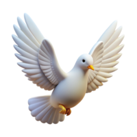 whimsical beautiful A single, white dove, wings slightly spread, NO BACKGROUND with Transparent Background. original png