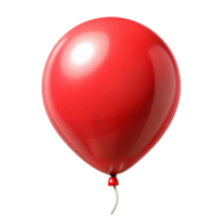 whimsical captivating A single, red balloon, inflated, NO BACKGROUND with Transparent Background. original png