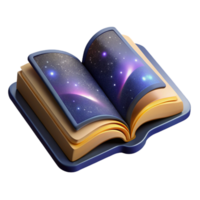magnificent rustic Open Book Iconography Isolated on Transparent Background professional png