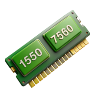 serene notable RAM modules, computer memory. NO BACKGROUND with Transparent Background. png